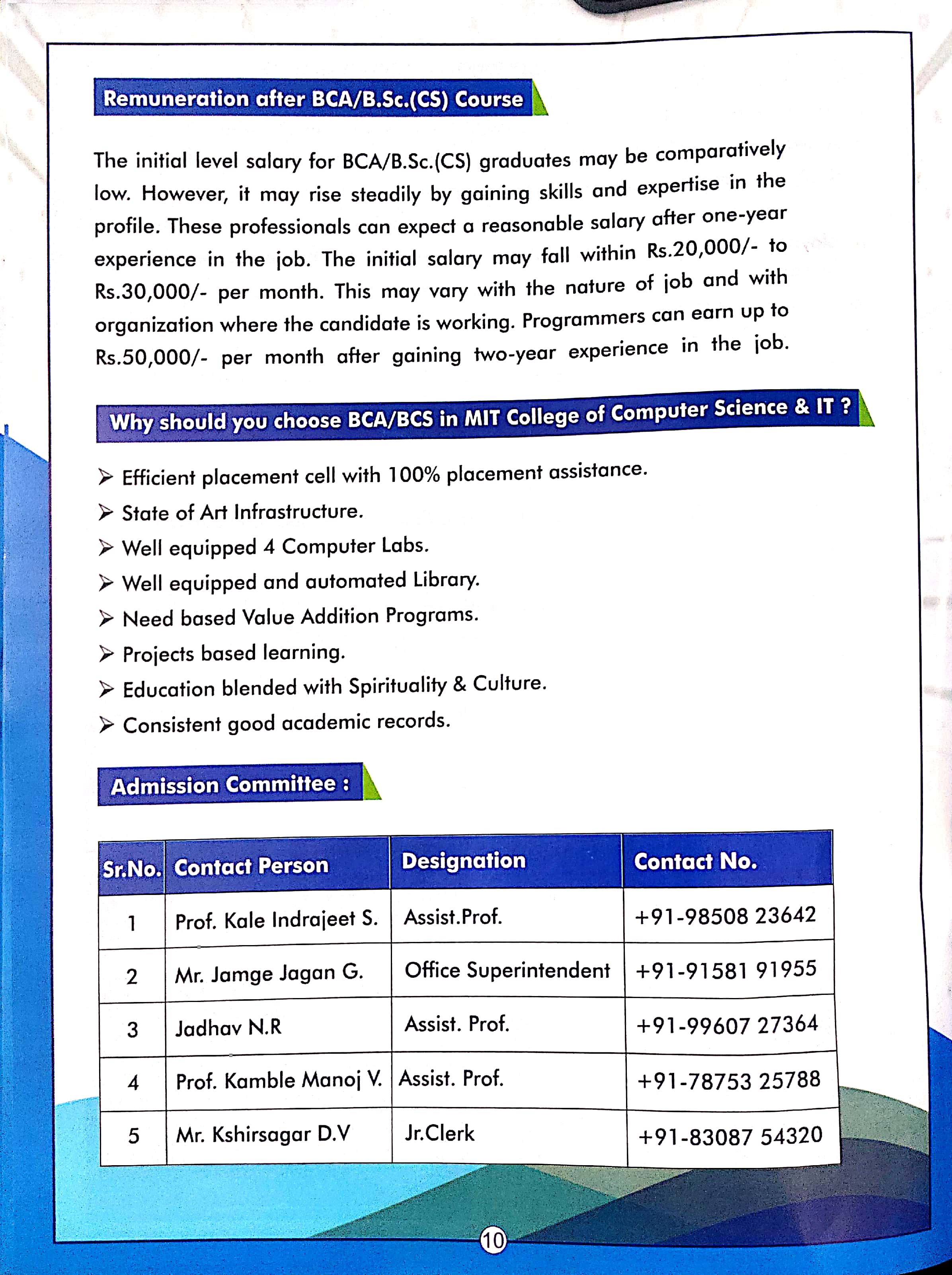 Prospectus page 2